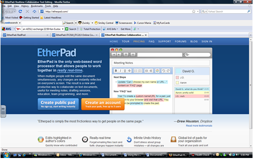 Etherpad 2 Etherpad Screenshot